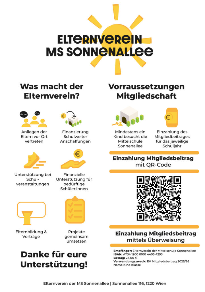 Beschreibung was der Elternverein so tut und wofür er da ist